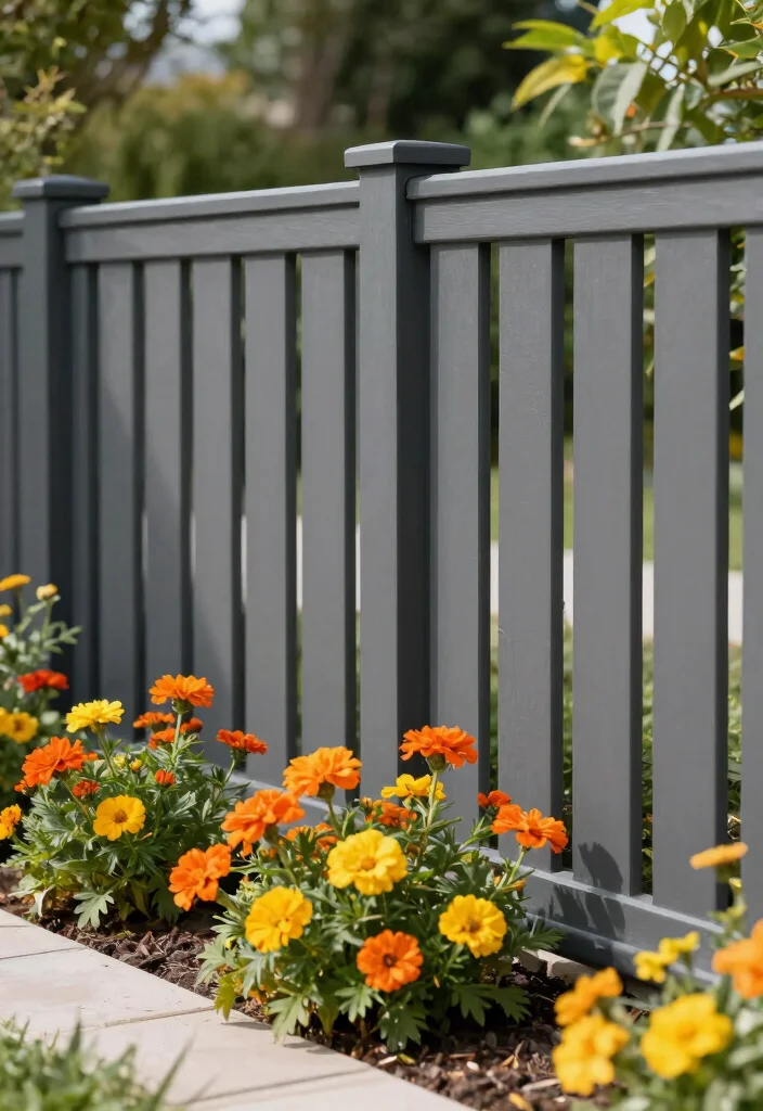 14 Fence Paint Colours That Hide Dirt and Weather Stains - 2. Charcoal Gray: Modern Elegance 1