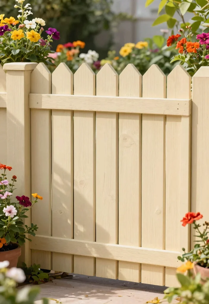 14 Fence Paint Colours That Hide Dirt and Weather Stains - 3. Creamy Beige: Warm and Inviting 1