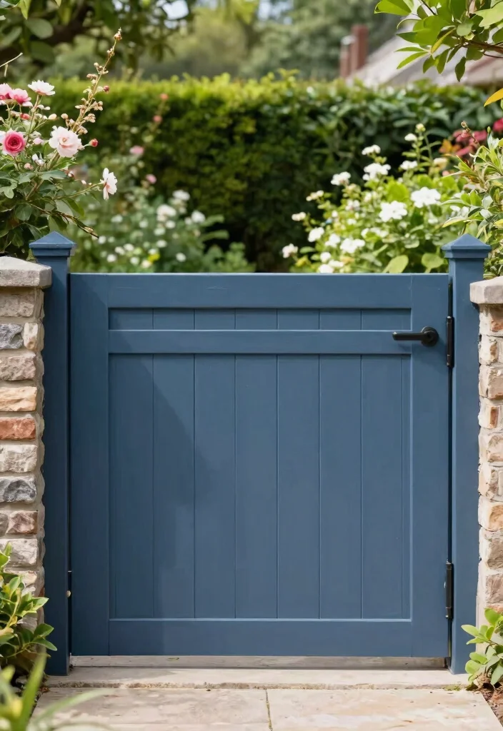 14 Fence Paint Colours That Hide Dirt and Weather Stains - 8. Slate Blue: A Timeless Touch 1
