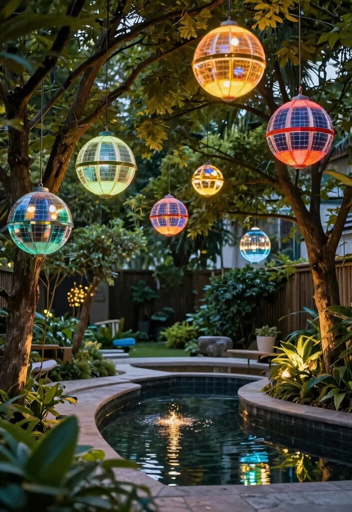 14 Hanging Lights in Backyard That Don't Need New Wiring - 13. Solar Powered Hanging Globes 1