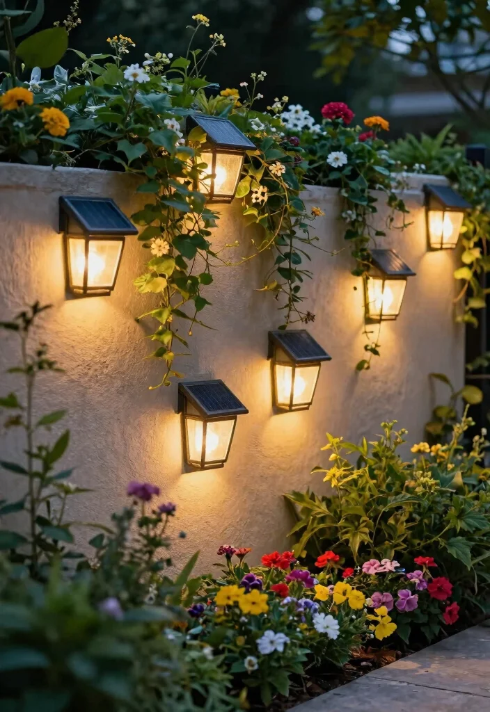 14 Hanging Lights in Backyard That Don't Need New Wiring - 8. Solar-Powered Sconces for Wall Illumination 1