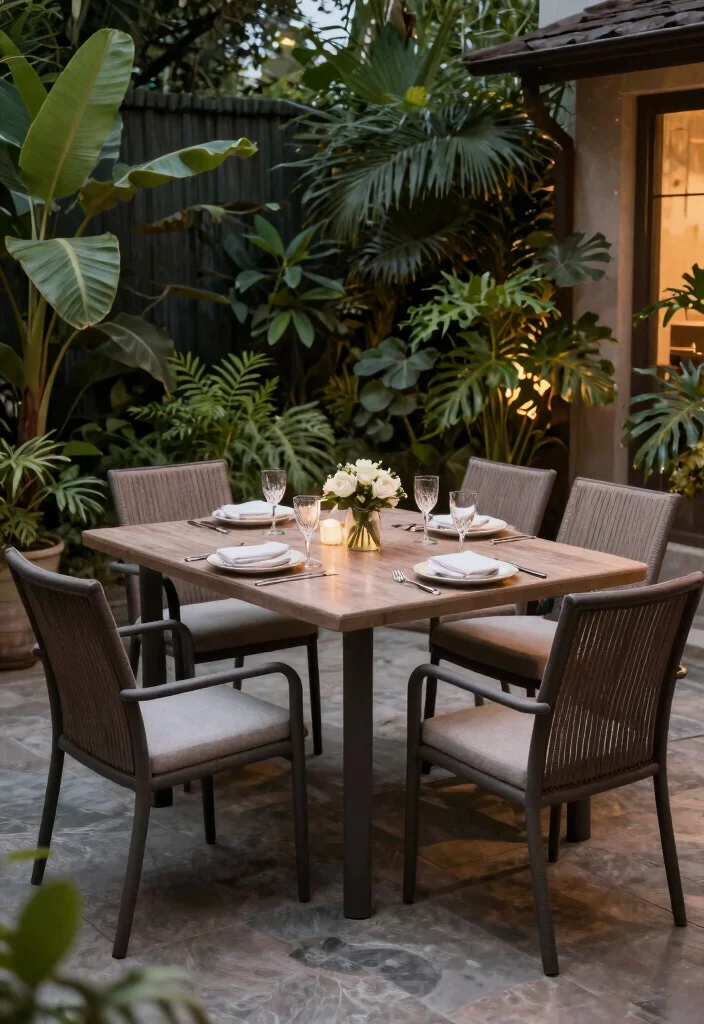 14 Outdoor Dining Table Ideas That Seat 6 Without Taking Over - 14. Compact Outdoor Table for Two that Expands 1