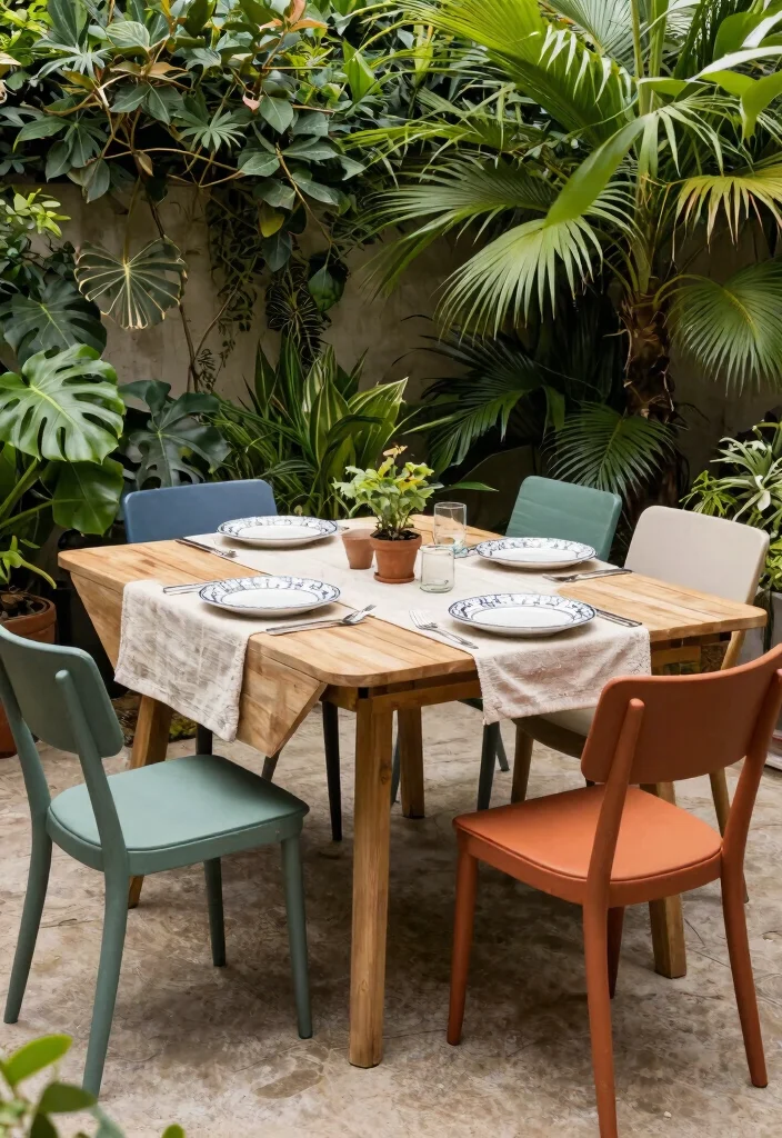 14 Outdoor Dining Table Ideas That Seat 6 Without Taking Over - 4. Space-Saving Drop Leaf Table 1