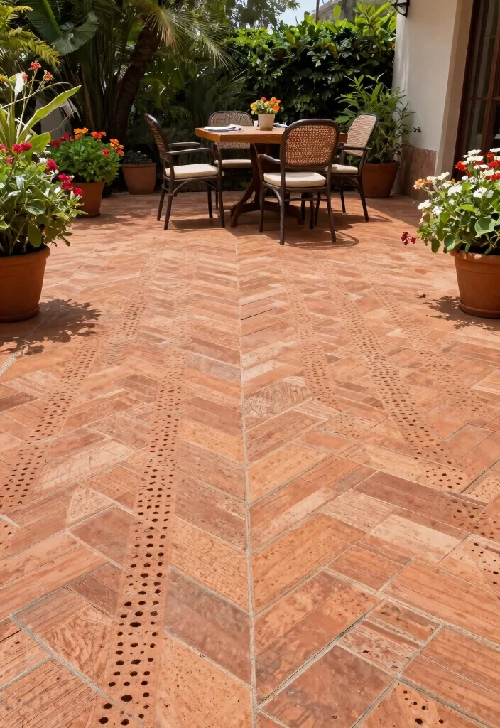 14 Outdoor Patio Tile Ideas That Drain Fast and Don't Crack in Freeze-Thaw - 13. Porous Clay Tiles for Effective Drainage 1