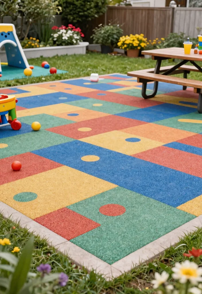 14 Outdoor Patio Tile Ideas That Drain Fast and Don't Crack in Freeze-Thaw - 7. Rubber Pavers for Safety and Comfort 1