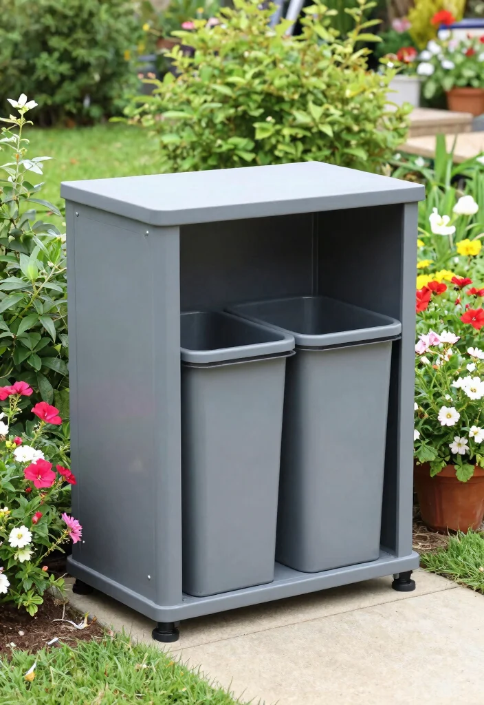 14 Outdoor Trash Can Storage Ideas That Hide Bins From View - 12. Retractable Bin Storage 1