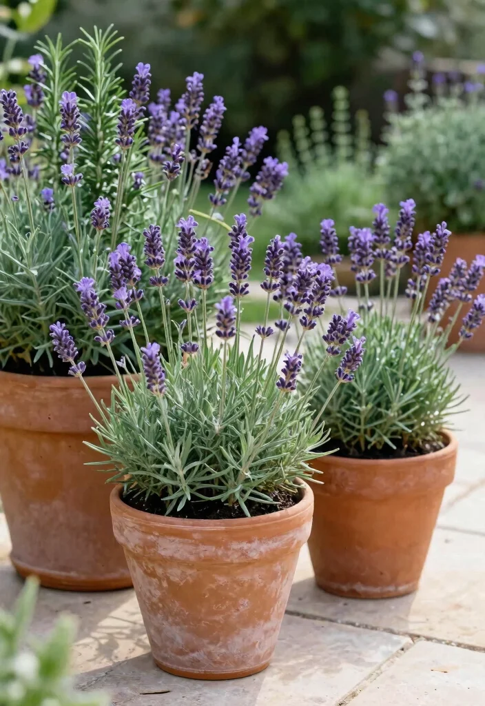 14 Potted Plants Patio Ideas That Thrive in Full Sun - 4. Elegant Lavender 1