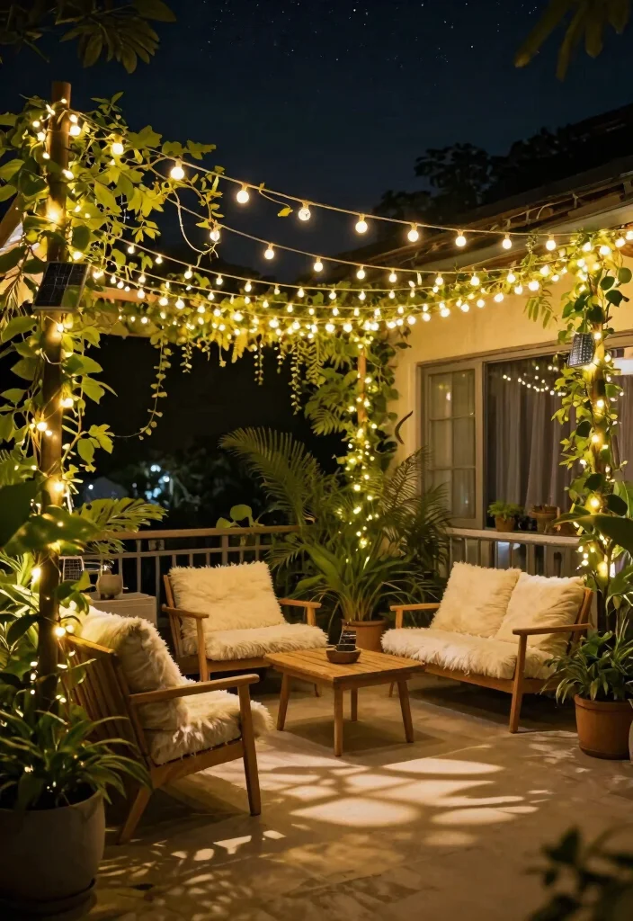 14 Terrace Lights Concepts That Install Without Running New Electrical - 1. Solar-Powered String Lights 1