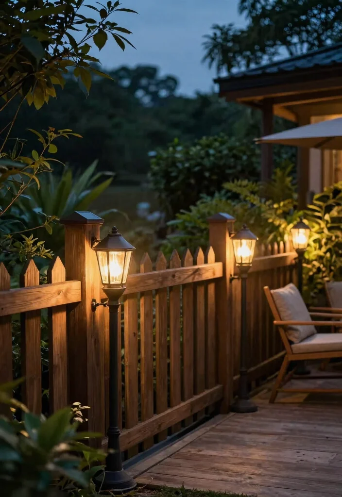 14 Terrace Lights Concepts That Install Without Running New Electrical - 12. Rustic Solar Post Lights 1