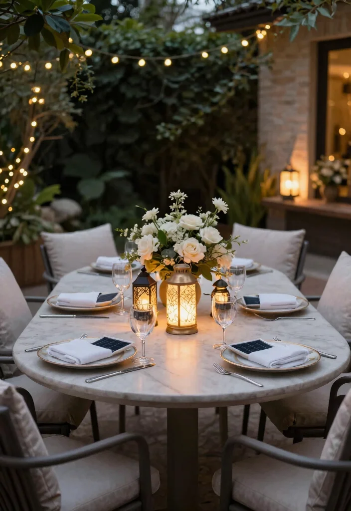 14 Terrace Lights Concepts That Install Without Running New Electrical - 6. Solar Table Centerpieces 1