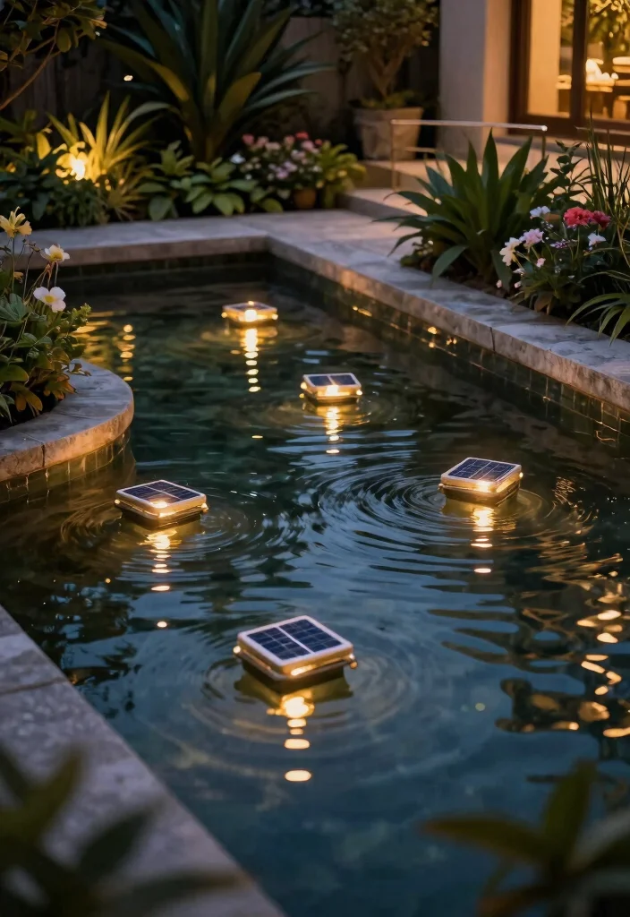 14 Terrace Lights Concepts That Install Without Running New Electrical - 8. Floating Solar Lights for Water Features 1