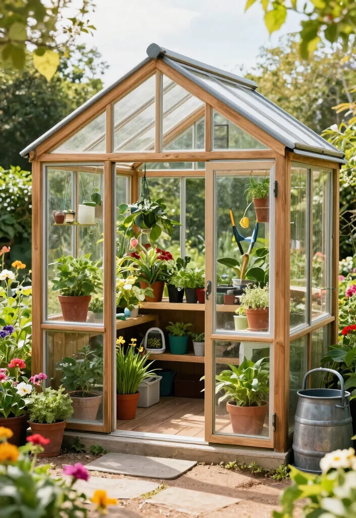 15 Backyard Shed Ideas That Hide Clutter and Actually Look Good - 1. The Greenhouse Shed 1