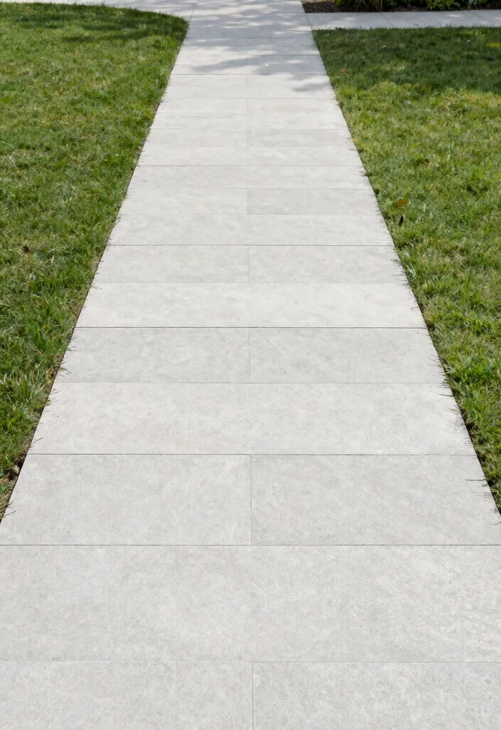 15 Cement Paver Walkway Ideas That Don't Shift or Sink Over Time - 10. Minimalist Cement Paver Walkway 1