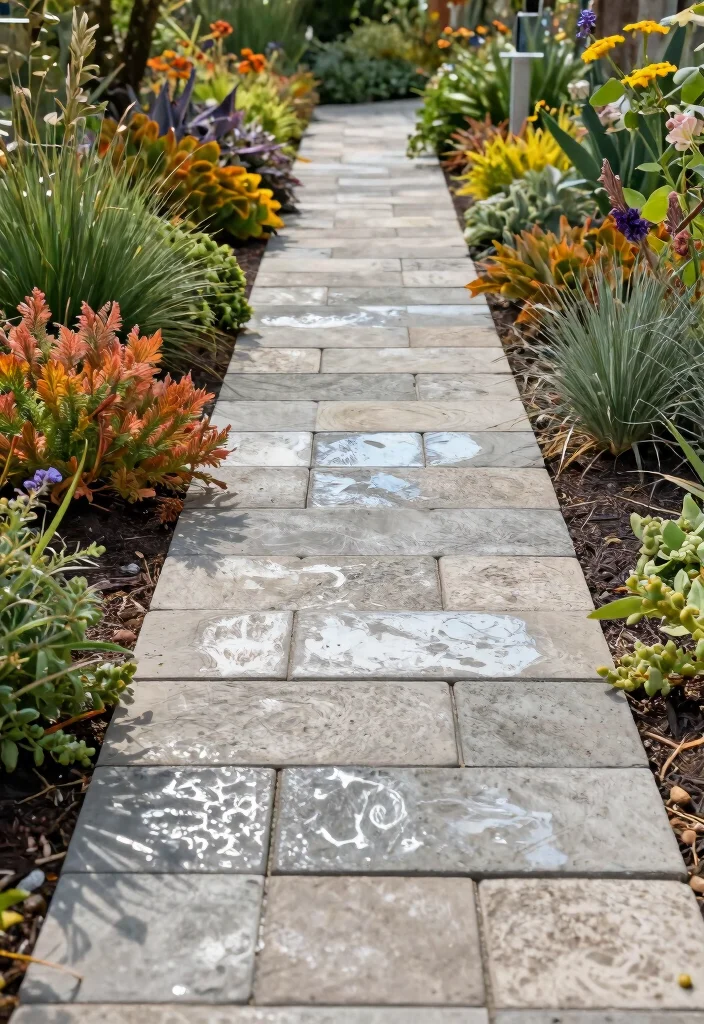15 Cement Paver Walkway Ideas That Don't Shift or Sink Over Time - 13. Sustainable Cement Paver Choices 1