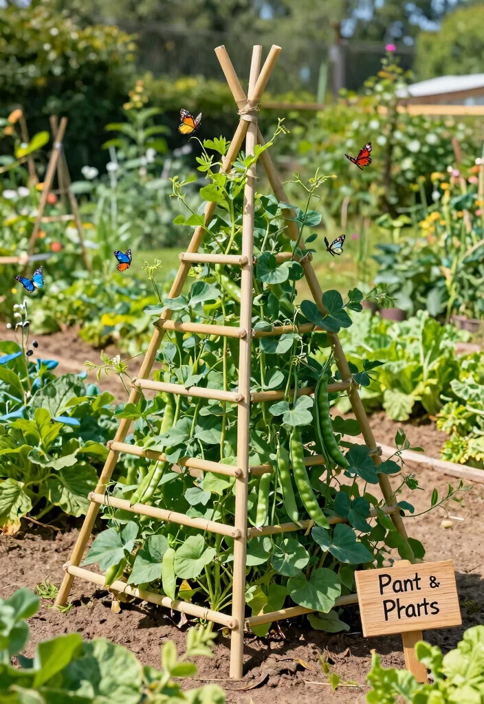 15 Garden Arch Trellis Ideas That Support Heavy Climbing Vines - 3. DIY Bamboo Trellis 1
