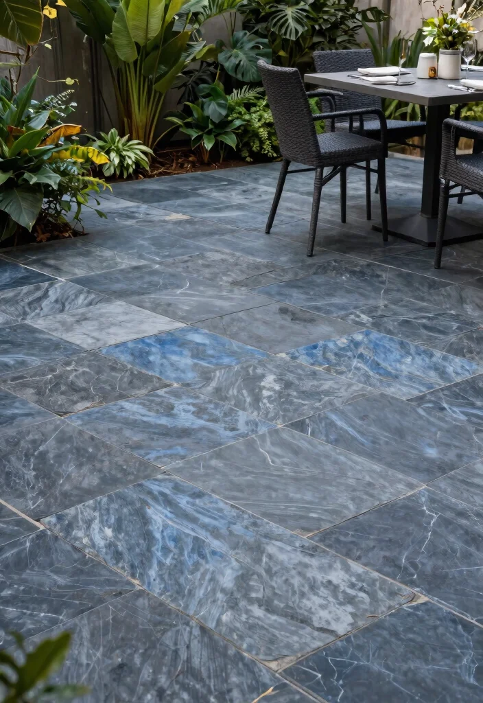 15 Outdoor Floor Tile Style Ideas That Hide Dirt and Stains - 10. Chic Slate Tiles 1