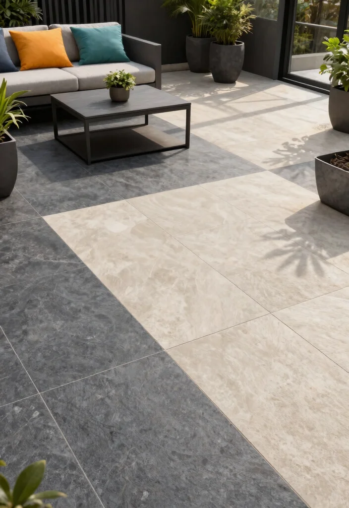 15 Outdoor Floor Tile Style Ideas That Hide Dirt and Stains - 3. Modern Composite Tiles 1