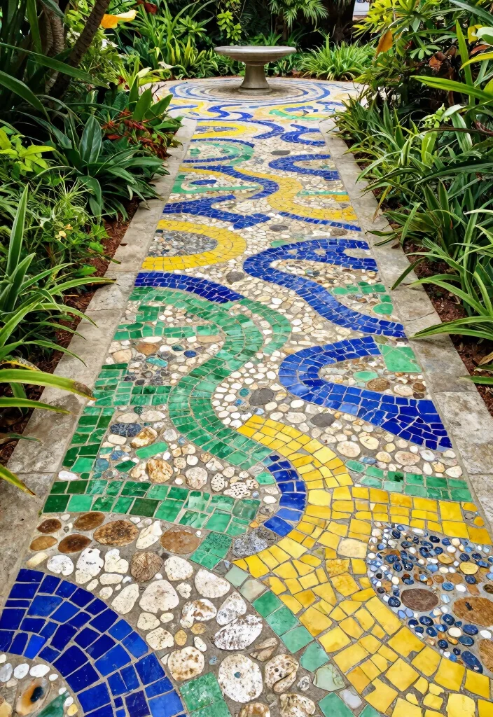 15 Outdoor Floor Tile Style Ideas That Hide Dirt and Stains - 4. Elegant Mosaic Designs 1