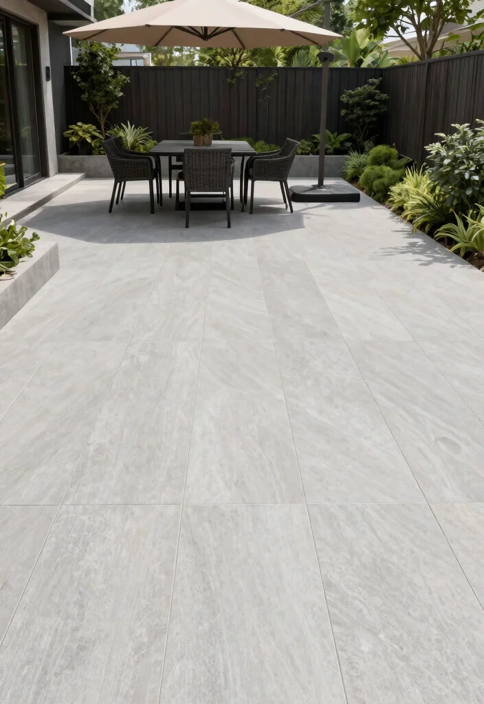 15 Outdoor Floor Tile Style Ideas That Hide Dirt and Stains - 5. Durable Porcelain Tiles 1