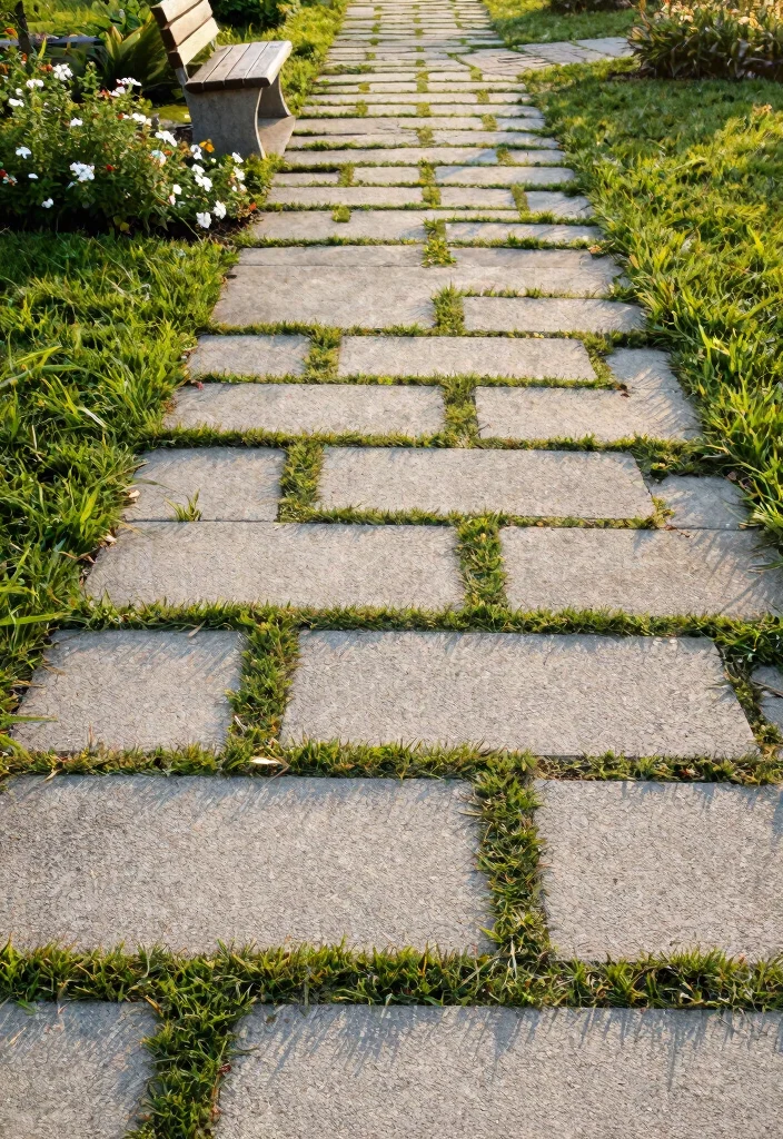 15 Outdoor Floor Tile Style Ideas That Hide Dirt and Stains - 6. Textured Concrete Pavers 1