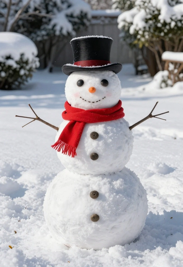 15 Outdoor Snowman Ideas That Survive Wind Without Tipping - 1. Traditional Snowman with a Twist 1