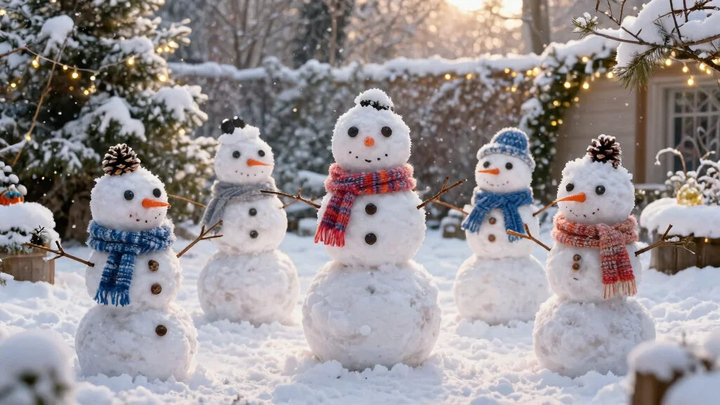 15 Outdoor Snowman Ideas That Survive Wind Without Tipping