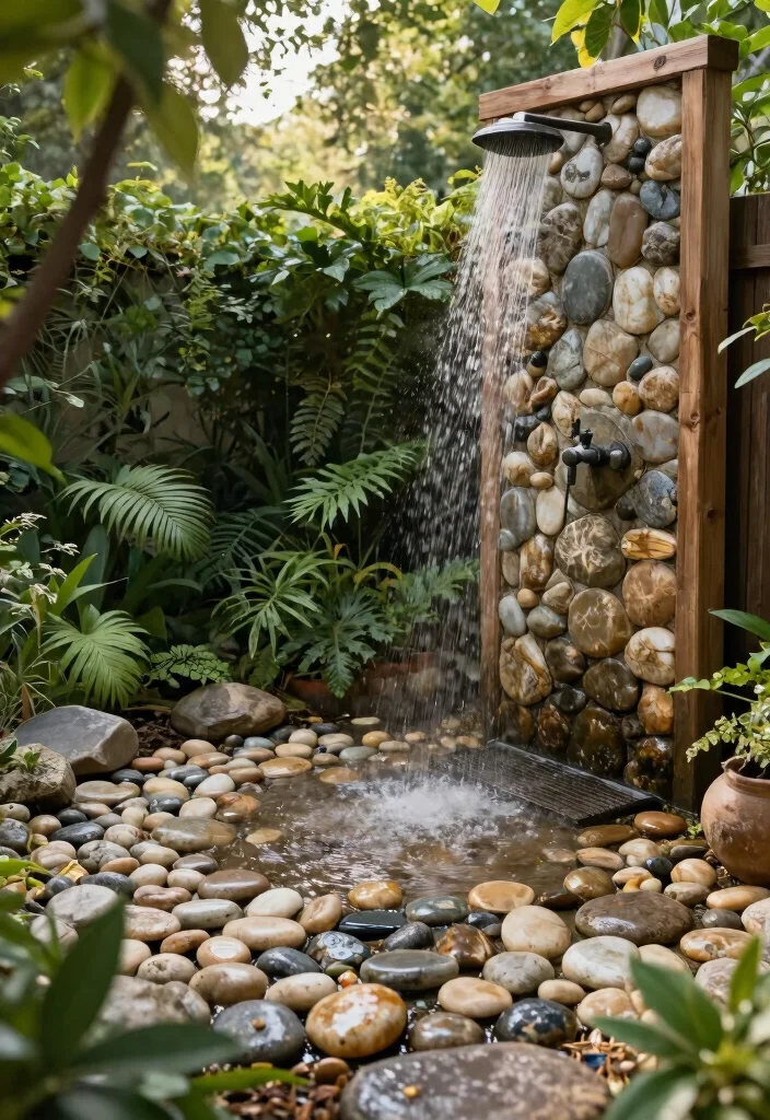 15 Outdoor Tiles Flooring Ideas That Don't Crack in Freeze-Thaw Cycles - 11. Pebble Tiles 1