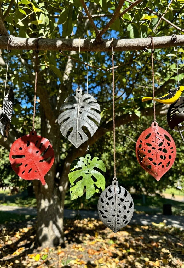 15 Outdoor Tree Decorations That Stay Put in Wind and Weather - 1. Sturdy Metal Ornaments 1