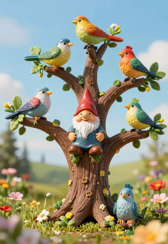 15 Outdoor Tree Decorations That Stay Put in Wind and Weather - 5. Durable Resin Figurines 1