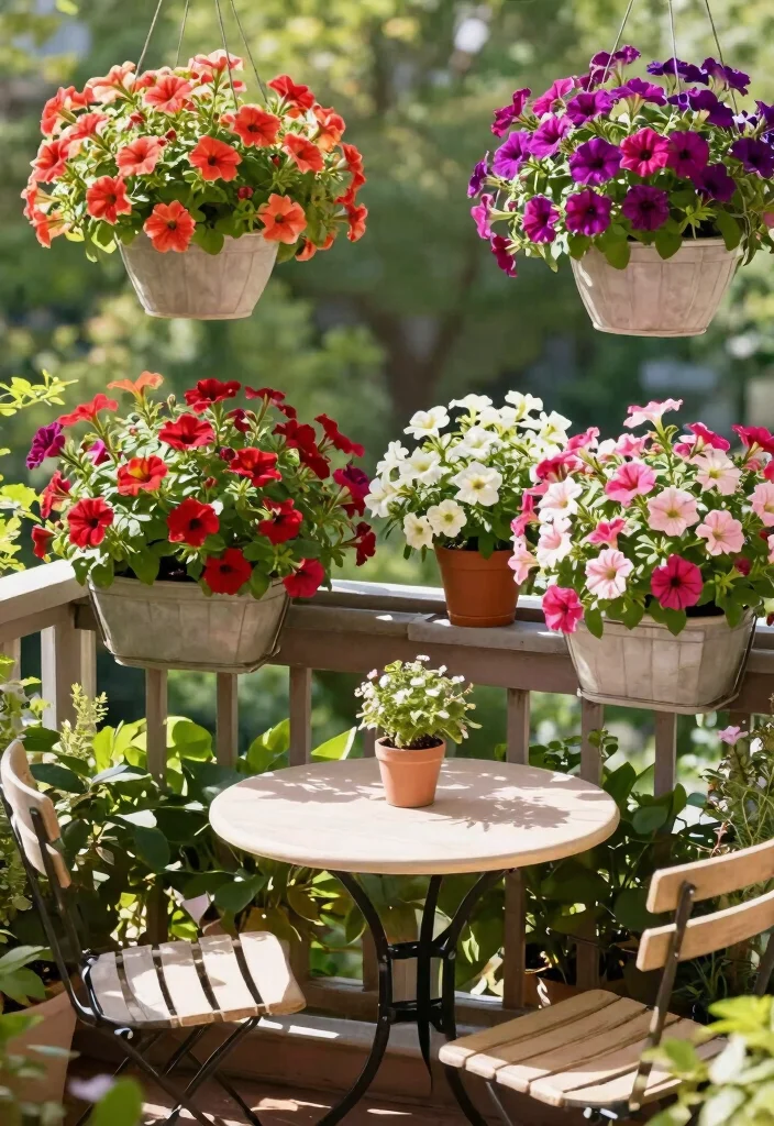 15 Plants for Balcony Ideas That Thrive in Full Sun or Shade - 1. Petunias – Colorful Annuals for Full Sun 1