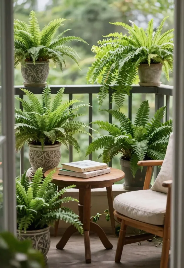 15 Plants for Balcony Ideas That Thrive in Full Sun or Shade - 11. Ferns – Lush Greenery for Shade 1