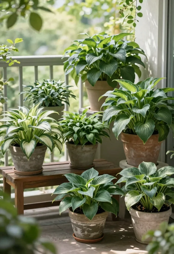 15 Plants for Balcony Ideas That Thrive in Full Sun or Shade - 6. Hostas – Elegant Shade Tolerants 1
