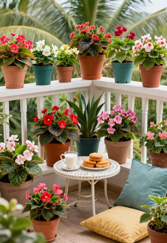 15 Plants for Balcony Ideas That Thrive in Full Sun or Shade - 9. Begonias – Versatile and Colorful 1