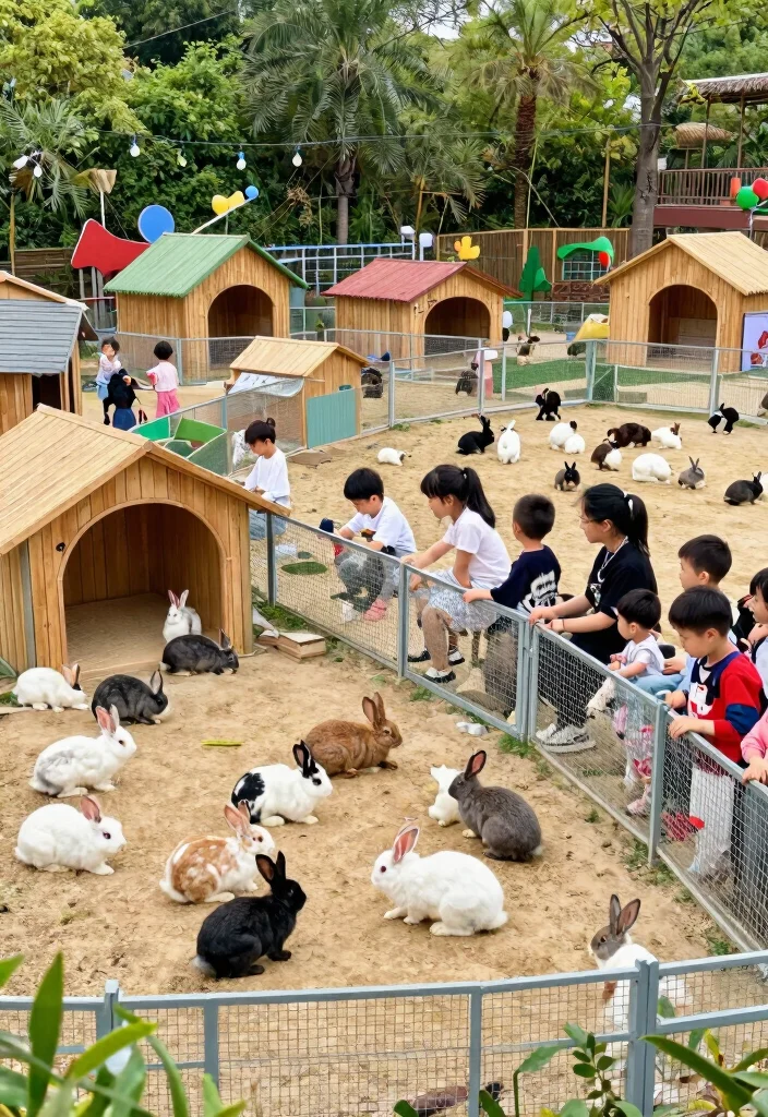 15 Rabbit Hutch Outdoor Ideas That Keep Predators Out Year-Round - 10. Community Rabbit Hub 1