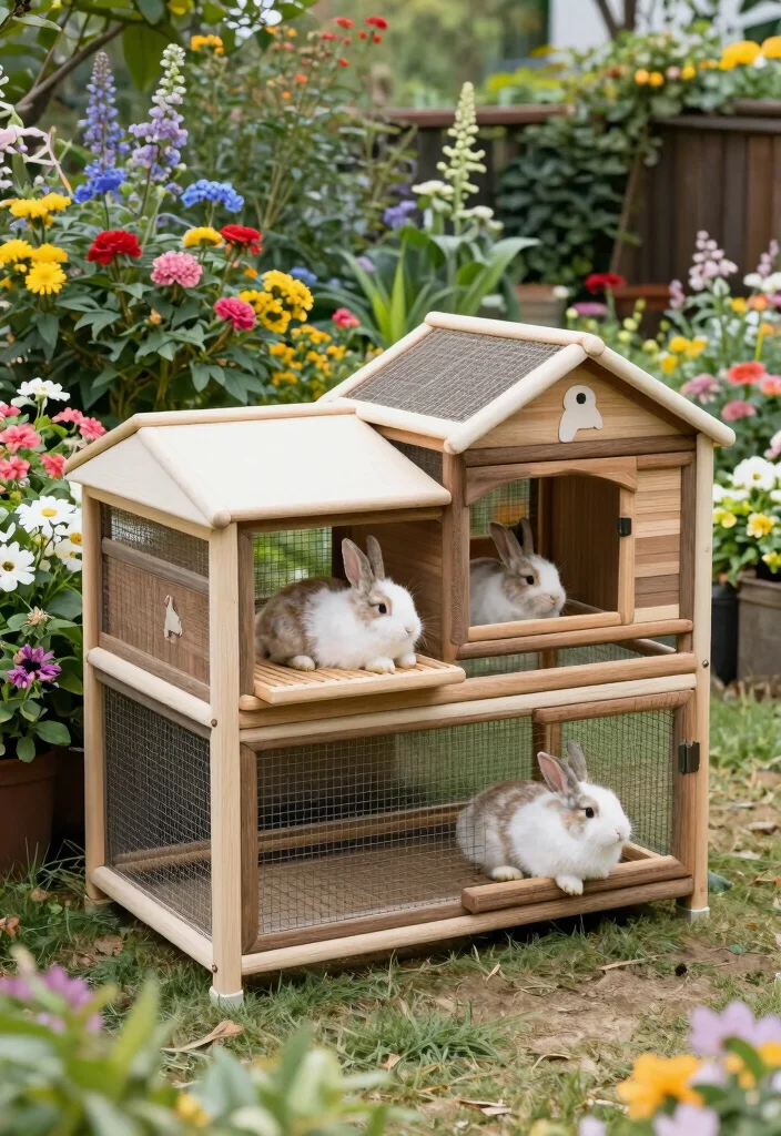 15 Rabbit Hutch Outdoor Ideas That Keep Predators Out Year-Round - 11. Stylish Outdoor Rabbit Cages 1