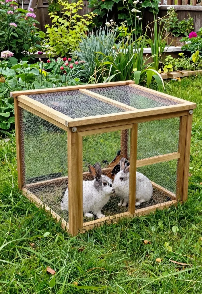 15 Rabbit Hutch Outdoor Ideas That Keep Predators Out Year-Round - 4. DIY Chicken Wire Extensions 1
