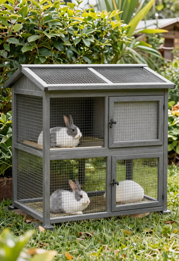 15 Rabbit Hutch Outdoor Ideas That Keep Predators Out Year-Round - 5. Secure Metal Mesh Walls 1