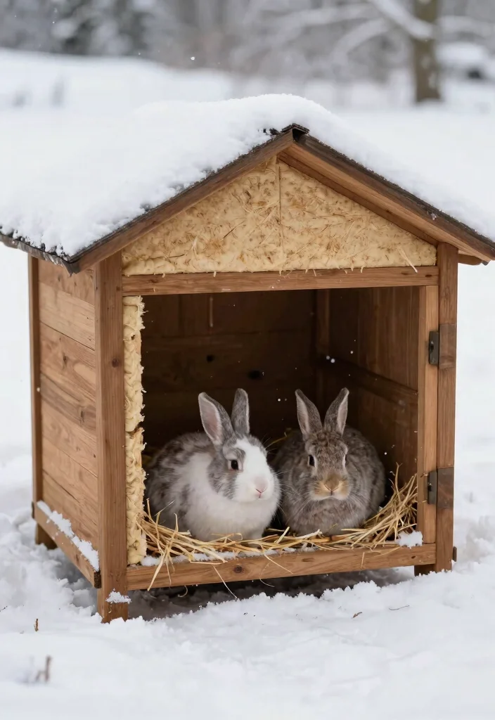 15 Rabbit Hutch Outdoor Ideas That Keep Predators Out Year-Round - 8. Insulated Rabbit Hutch for Winter 1