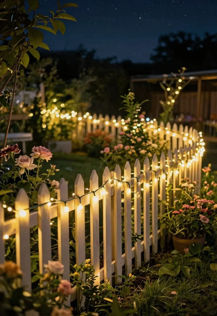 15 Ways to Hang Outdoor String Lights Without Drilling Into Stone - 12. Hang from a Fence 1
