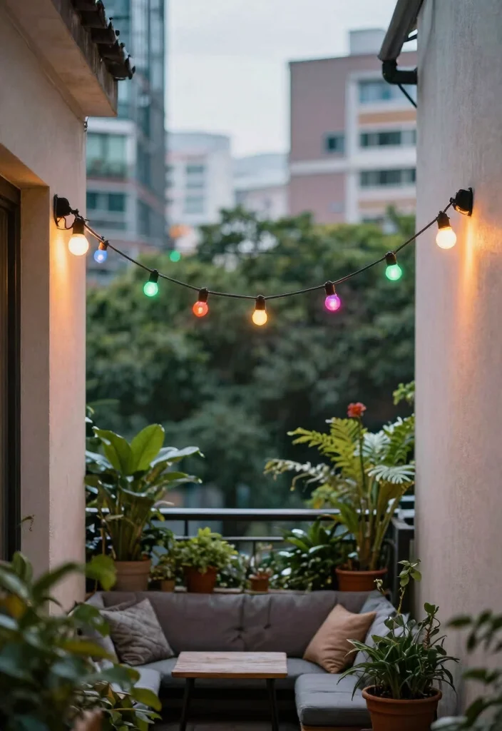 15 Ways to Hang Outdoor String Lights Without Drilling Into Stone - 3. Use Tension Rods 1