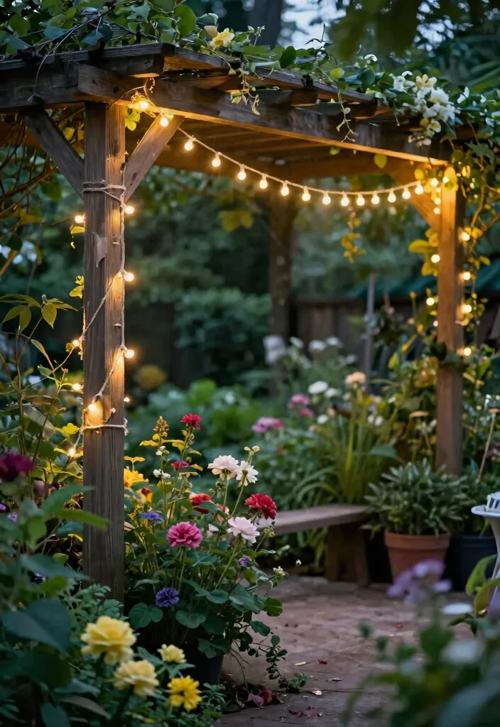 15 Ways to Hang Outdoor String Lights Without Drilling Into Stone - 7. Use Gardener's Twine 1