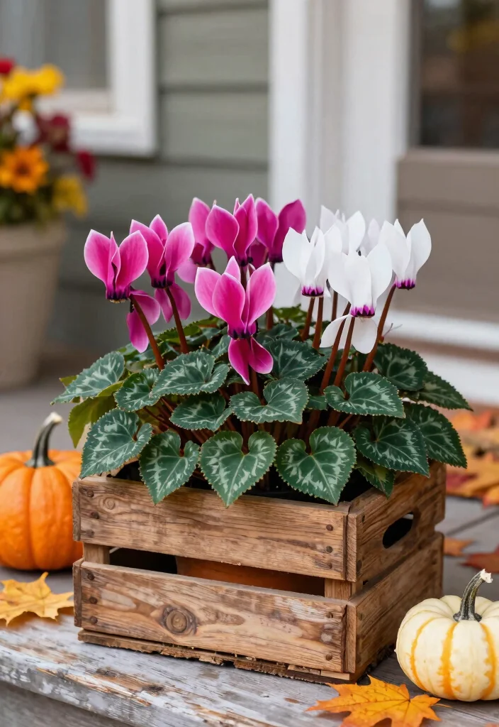 18 Fall Flower Pots That Survive Frost and Still Look Full - 12. Hardy Cyclamen: A Unique Touch 1