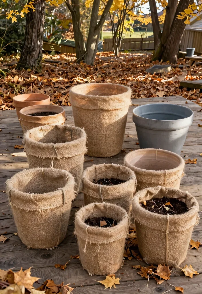 18 Fall Flower Pots That Survive Frost and Still Look Full - 16. Practical Techniques for Winterizing Garden Pots 1
