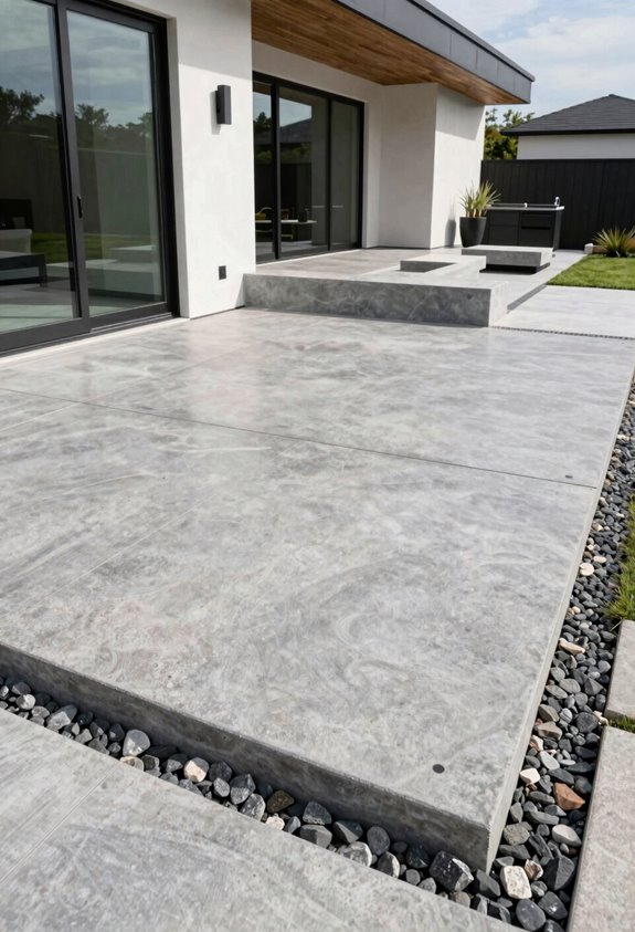 concrete patio costs design size finish