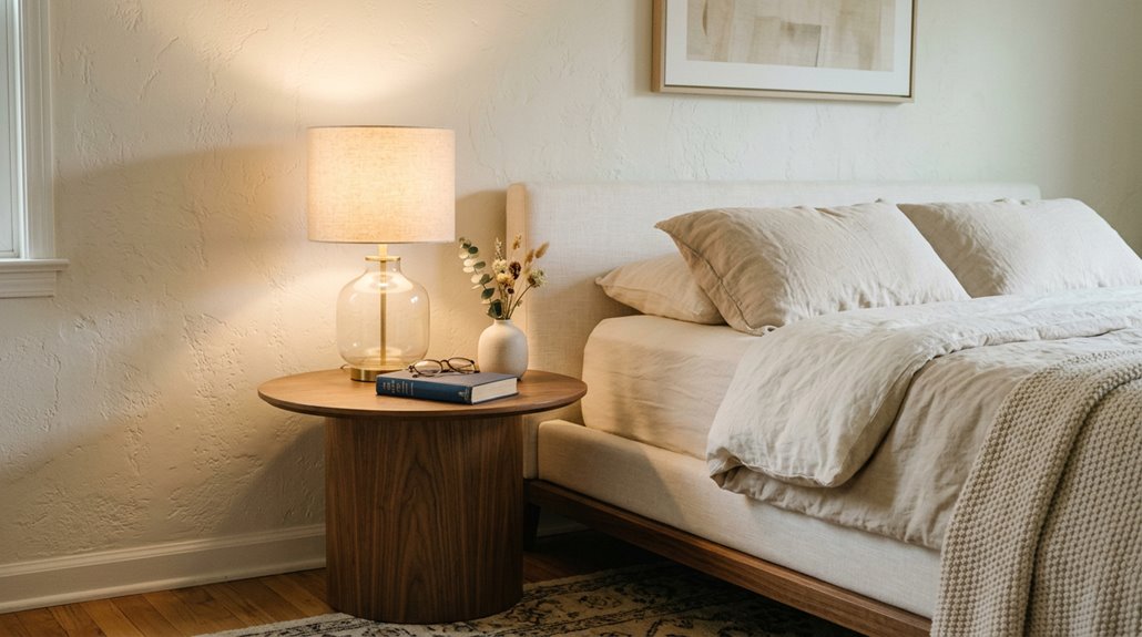 ideal bedside table height alignment