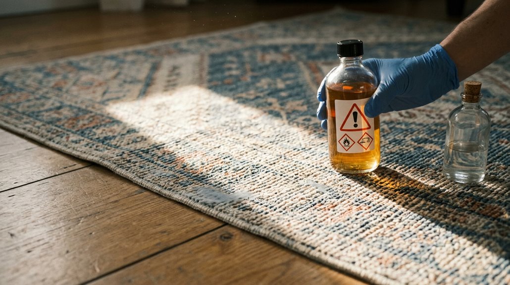 identifying toxic chemicals in polyester rugs