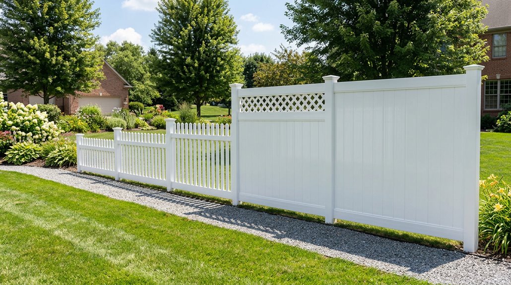 pvc fence cost by size and style