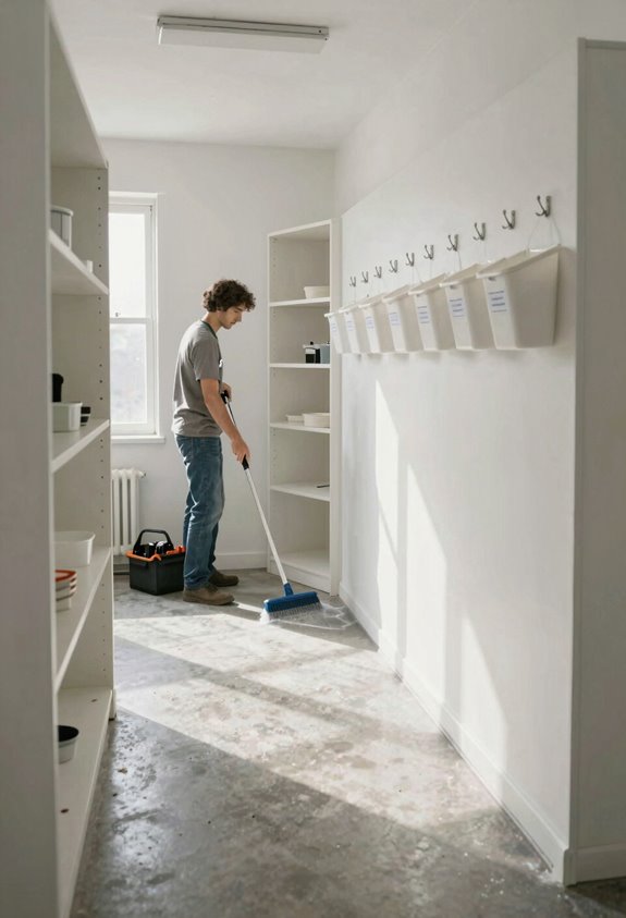remove clean declutter inspect