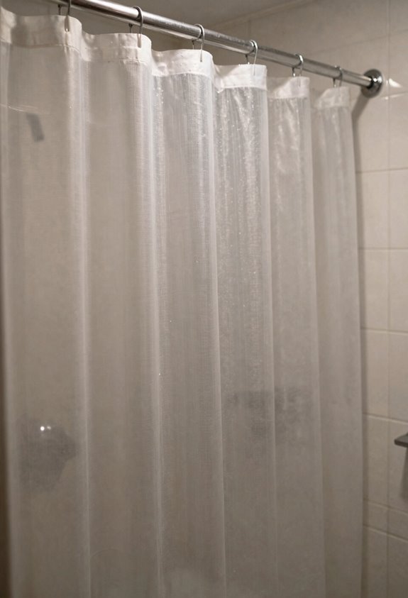 shower liner prevents water splashes
