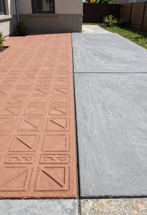 stamped vs plain concrete costs and features